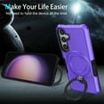 thumbnail image 3 of JTCASES for Samsung Galaxy S22 Plus Case, Lens Protective Frame Foldable Rotating Bracket 2-layer Anti-fall Shockproof Anti-scratch Rugged Shell for Samsung Galaxy S22 Plus, Purple, 3 of 9