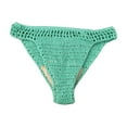thumbnail image 4 of Ladies Summer Handmade Crochet Sexy Bikini Shorts Solid Color Belt Lined Knitted Swim Trunks, 4 of 5