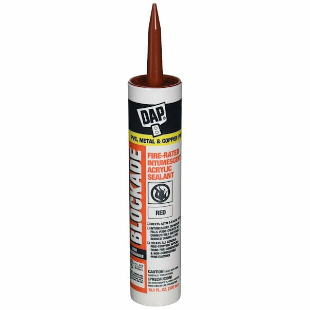 Dap 18858 Blockade Fire Caulk Red, 10.1Ounce Cartridge