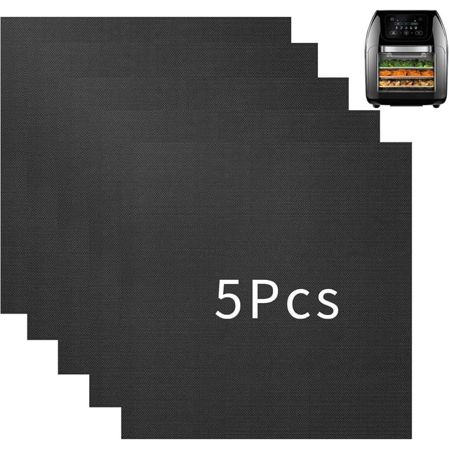 Lot de 5 Doublures pour Friteuse à Air Chaud pour CHEFMAN, Doublures de Four pour Friteuse à Air Antiadhésives Réutilisables Accessoires pour Friteuse à Air pour CHEFMAN Friteuse à Air Numérique Multifonction 10 Qt