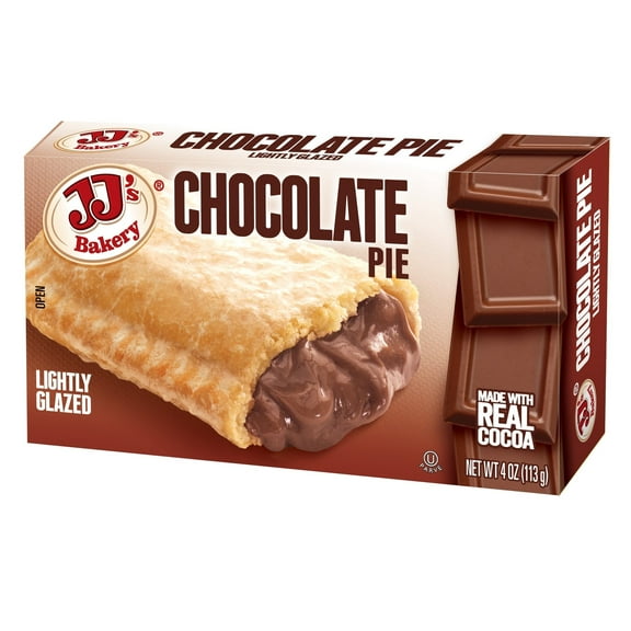 JJ's Bakery Chocolate Snack Pies, Individual Dessert, Fresh-Baked, Perfect for Snacks, Nut-Free, Kosher Parve, 4 Oz Each (Pack of 6)