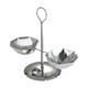 thumbnail image 1 of Cuenco para servir Platos para servir Frutero Bandeja para servir dividida de acero inoxidable para Plata, 1 of 9