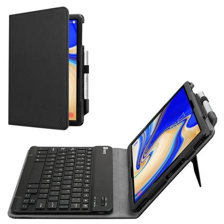 Bluetooth Keyboard Case for Samsung Galaxy Tab S4 10.5 2018 Model SM-T830/T835/T837 Leather Stand Cover (Best Cover For Samsung S4)