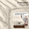 thumbnail image 4 of Simple&Opulence Linen Sheet Set-Linen Cotton Blend Bedding set-4 Pieces(1 Flat Sheet,1 Fitted Sheet&2Pillowcase)-Soild Color Collection,Soft & Cozy,Cooling Bedding- King Size, White, 4 of 8