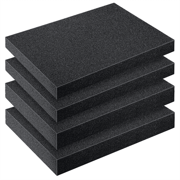 4 Piezas de Almohadillas de Espuma de Poliuretano Cortables, Láminas de Espuma, Espuma Artesanal, Caja de Herramientas, Inserto de Espuma para Estuches, Relleno de Embalaje