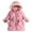 Pink, variant on Kids Winter Coats Toddler Hooded Coat Girls Windproof Winter Jacket Warm Zipper Jacket Thick Thermal Fleece Lined Coat(Red,3-4 Years)
