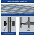 thumbnail image 4 of 4-Tier Adjustable Heavy Duty Steel Wire Rack 59.6"x24"x72.2", 4 of 7