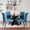 Blue, variant on Roundhill Furniture Nylander 5-Pc Dining Set, Cross-Buck Dining Table with 4 Stylish Chairs, Blue