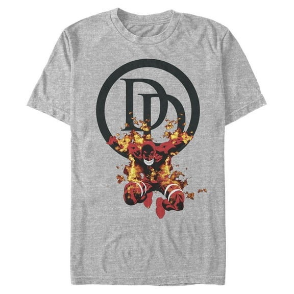 Mens Marvel: Daredevil Hero On Fire Icon T Shirt