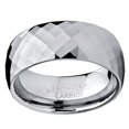 thumbnail image 3 of 8MM Men's Multi-faceted Tungsten Carbide Ring size 8, 3 of 4