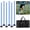 Blue, variant on 6 Pack Soccer Agility  Poles, 5 FT Adjustable Speed and Agility  Equipment for Football/Basketball/ Practice, Bending Poles for Horses with Rubber Bases and Carry Bag