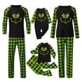 thumbnail image 1 of Conjuntos de pijamas navideños familiares a juego Grinch 2024, pijama de Grinch con parte superior y pantalones de pijama a cuadros, pijama de Grinch para niños y adultos para la familia, 8 Años, 1 of 3