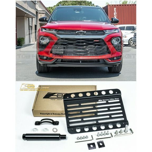 Replacement For 2021-Present Chevrolet Trailblazer Models | EOS Plate Version 1 Front Bumper Tow Hook License Plate Relocator Mount Bracket Tow-560(Mid Size)