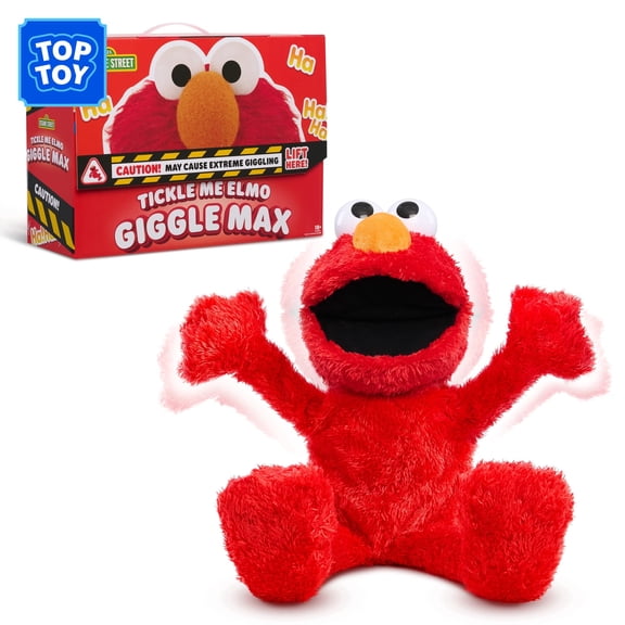 Sesame Street Tickle Me Elmo Giggle Max 18-Inch Interactive Plush Toy, Biggest Tickliest Elmo Ever, Ages 18 Months