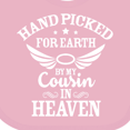 thumbnail image 4 of Inktastic Handpicked for Earth by My Cousin in Heaven with Angel Wings Boys or Girls Baby Bib, 4 of 4