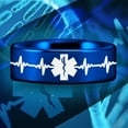 thumbnail image 2 of Blue Tungsten Medical Heart Beat Ring, 2 of 3