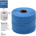 thumbnail image 3 of The Beadsmith S-Lon Bead Cord – .5 mm Twisted Nylon Cord, 4 Spools, Blue Color, TEX210, 77 Yards, 3 of 6