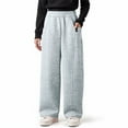 thumbnail image 2 of 4-5 Years Teen Girls Wide Leg Pants Casual Sweatpants Casual Sweatpants Pajamas Pants Teenagers Jogger Trousers Grey Sports Pants, 2 of 6