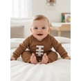 thumbnail image 4 of Gzhioc Baby Boy Fall Spring Romper Long Sleeve Round Neck Football Print Full Length Jumpsuit, 4 of 9