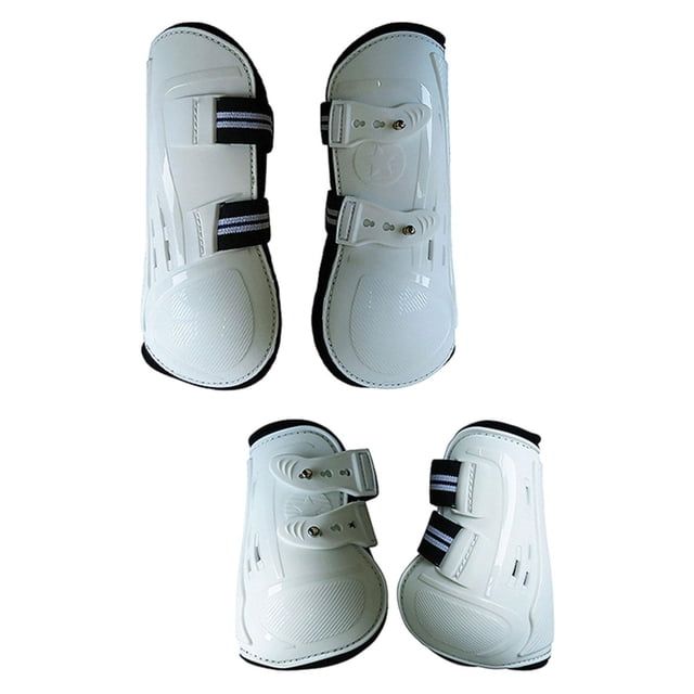 4x botas de caballos protector de patas traseras delanteras ajustables para saltar entrenamiento montar XXL