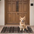 thumbnail image 4 of Brown and Red Checkered Pattern Washable Non Slip Indoor Door Mat, Decorative Entry Rug for Entrance, Bedroom, Kitchen, Bathroom, 16"x47", 4 of 6