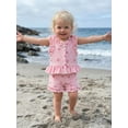 thumbnail image 6 of AceBaby Toddler Baby Girl Summer Outfits Sleeveless Bow Stripes Print Ruffle Tops and Shorts Set,Size 6M-4T, 6 of 9