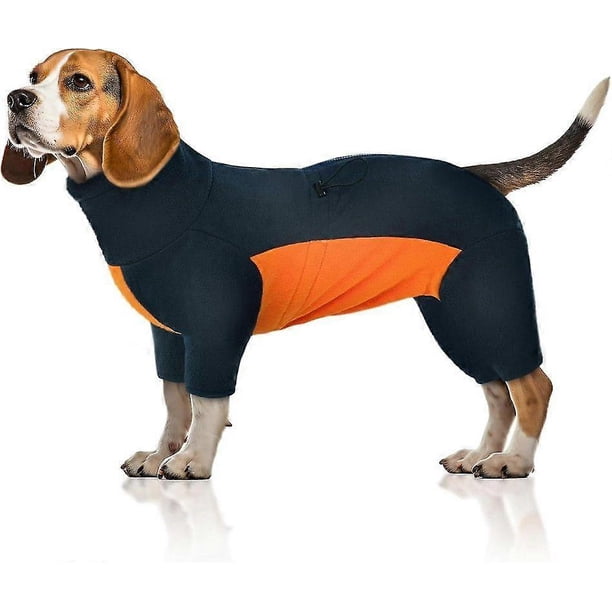 Abrigo polar para perros, abrigo de invierno para perros, chaqueta de invierno para perros con patas, abrigo térmico cálido, jersey para perros pequeños, medianos y grandes con protección abdominal.