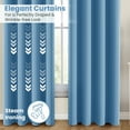 thumbnail image 6 of Lux Decor Collection Blackout Curtains for Bedroom, Set of 2 Curtains for Living Room, Thermal Insulated Blackout Curtains - 42"x63" - Blue, 6 of 11