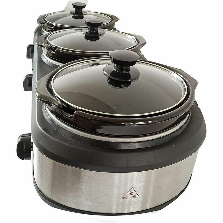 Frigidaire Stainless Steel Triple Slow Cooker (3 x 2.5 Quarts)