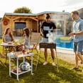 thumbnail image 4 of Towallmark Stainless Steel Table, 30x24 Inch Metal Prep Table With Wheels & Adjustable Undershelf, Commercial Work Table With Backsplash For Kitchen Restaurant Home Garage, Heavy Duty, 4 of 7