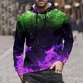 thumbnail image 6 of qolati Flame Print Hoodies for Men Long Sleeve Hooded Sweatshirt Unisex Women Drawstring Athletic Pullover Sweat Shirts with Pocket Sizes S-3XL, 6 of 9