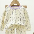 thumbnail image 5 of TOWED22 Infant Toddler Winter Clothes Outfits Long Sleeve Graphic Crewneck T-Shirt Sweatpants Cozy 2 Piece Set(Purple,4-5 Y), 5 of 6