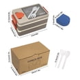 thumbnail image 4 of Wovilon Double Layer Plastic Lunch Box Large Capacity Student Office Worker Divided Lunch Box Microwave Oven Lunch Box, 4 of 5