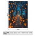 thumbnail image 2 of GXFC Halloween pumpkin eerie gate blanket, comfortable and soft, warm casual blanket, printed design, winter sofa dormitory home decoration, must-have travel product. Size is 30x40 inches., 2 of 5