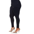 thumbnail image 5 of Jack David Womens Plus Size Stretch Distressed Ripped Skinny Black Denim Jeans Pants, 5 of 6