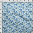 thumbnail image 4 of oneOone Cotton Poplin Blue Fabric Florals Sewing Craft Projects Fabric Prints By Yard 42 Inch Wide, 4 of 5