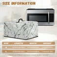 thumbnail image 6 of Whosucclay White Marble Print Microwave Oven Cover Microwave Oven Grill Cover Protector Kitchen Small Appliance Protector Dust Protection Kitchen Decor 20.9" x 15.7" x 12.4"inches-L, 6 of 7
