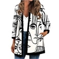 thumbnail image 1 of Cárdigan para mujer, chaqueta de otoño e invierno, abrigo corto de punto abierto, Top informal de manga larga con estampado Floral, entrenamiento diario de vacaciones Odeerbi  ODB-3, 1 of 8