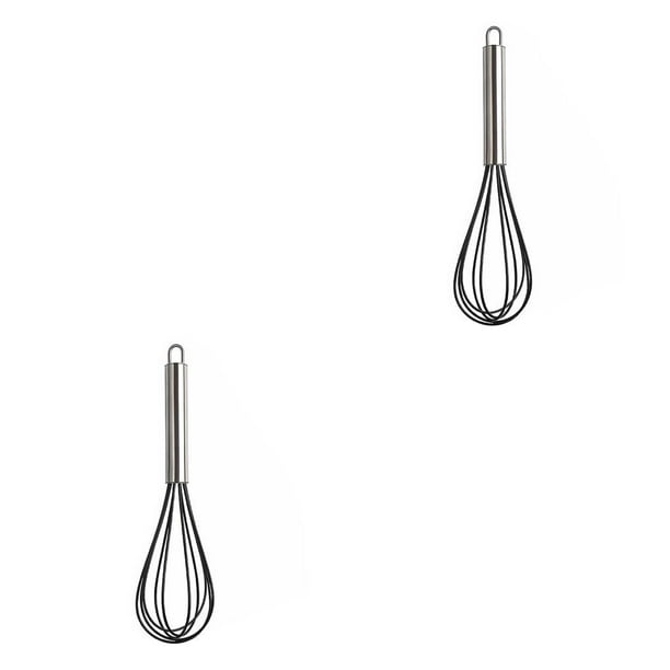 sweethay Batidor de silicona con mango de acero inoxidable Batidores de huevo Licuadora de mantequilla Utensilios de cocina para batir Type2 NO2