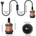 thumbnail image 3 of Casquillo E27 con interruptor, estilo industrial, cable de bombilla de 3,5 m, 3 of 5
