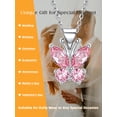 thumbnail image 5 of Bestyle Cute Butterfly Birthstone Necklace for Women, October Pendant Necklace Choker Jewelry Gifts for Mother's Day Birthday Graduation, 5 of 7