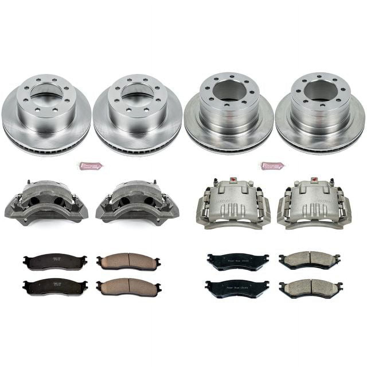 PowerStop Front and Rear Stock Replacement Brake Pad and Rotor Kit with Calipers Fits: DODGE Select Models KCOE5468