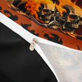 thumbnail image 4 of Castle Fairy Gothic Motorcycle Queen Duvet Cover Set for Teens, Fire Skull Biker Bedding for Edgy Bedroom, Black Orange,Black Reversible,3-Piece,No Comforter, 4 of 6