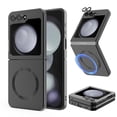 thumbnail image 2 of Htwon Case for Samsung Galaxy Z Flip 5 5G Liquid Silicon Magnetic Mag Safe Cover with Camera Lens Film, Black, 2 of 16