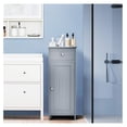 thumbnail image 2 of WDZS Bathroom Floor Cabinet, Wooden Side Storage Cabinet, Freestanding Single Door Bathroom Cabinet with Large Drawer & 2 Adjustable Shelves for Living Room Kitchen (Grey), 2 of 9