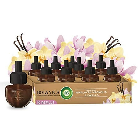 Botanica by Air Wick Plug in Scented Oil  10 Refills  Himalayan Magnolia and Vanilla  Air Freshener  Eco Friendly  Essential Oils
