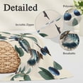thumbnail image 3 of Blueberry Spring Leaves Pillow Covers 16"x24", Beige Botanical Branches Soft Brushed Microfiber Breathable Throw Pillow Covers, Decorative Pillowcase with Zipper for Couch Sofa Bedroom Living Room, 3 of 9