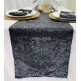 thumbnail image 2 of Your Chair Covers - 14 x 108 Inch Glitz Sequin Table Runner Black, 2 of 3