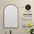 thumbnail image 4 of Recessed Medicine Cabinet for Bathroom,Black Arched Medicine Cabinet with Mirror,Bathroom Mirror with Storage,Surface Mount Wall Cabinet 14x18, 4 of 15