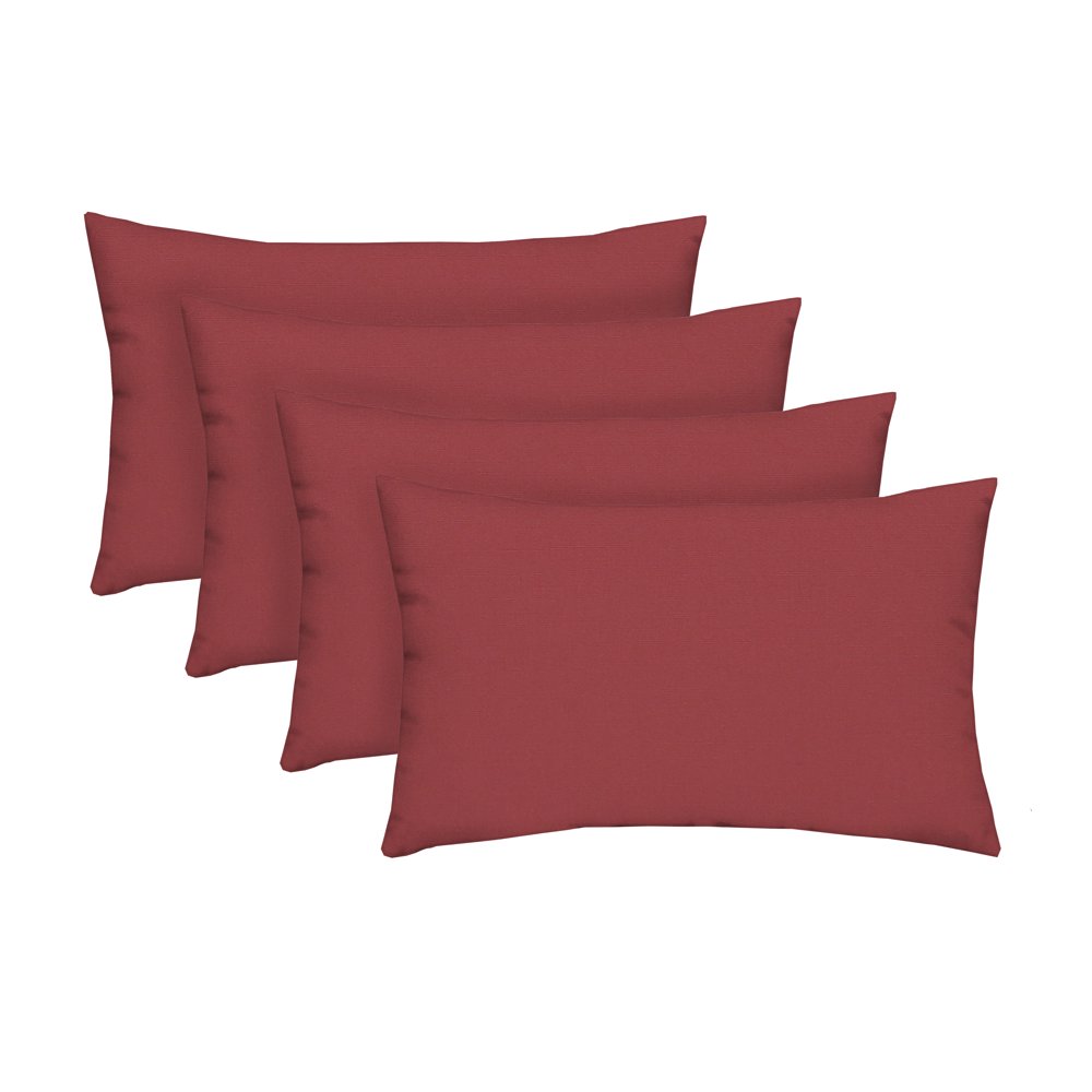 RSH Décor Indoor Outdoor Sunbrella Set of 4 Rectangle Lumbar Pillow